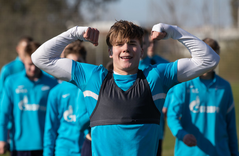 Учебно-тренировочные сборы команды «Зенит» U-19 в Турции, тренировка 31 января