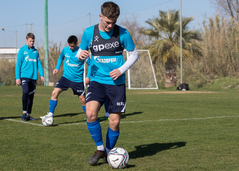 Учебно-тренировочные сборы команды «Зенит» U-19 в Турции, тренировка 31 января