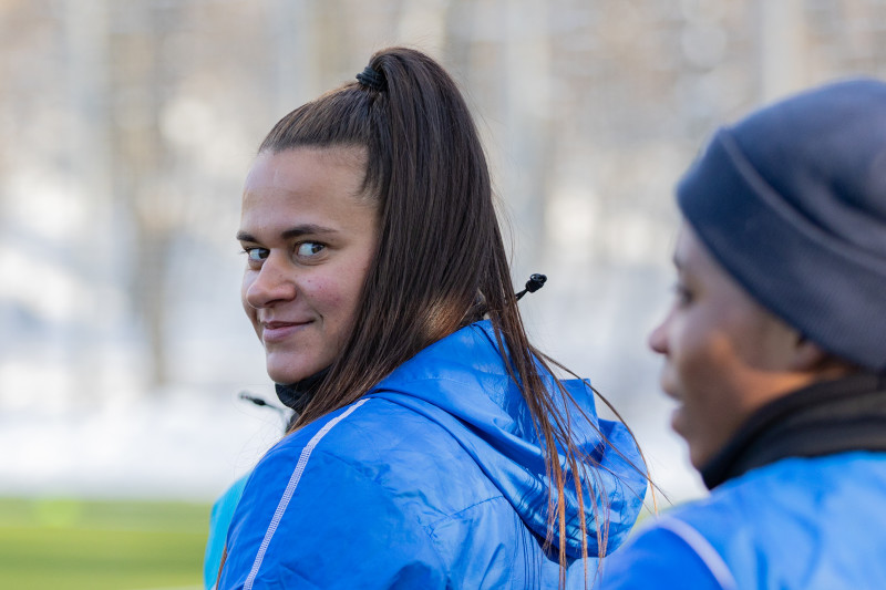 Тренировка женской команды «Зенит» перед матчем с «Крыльями Советов»