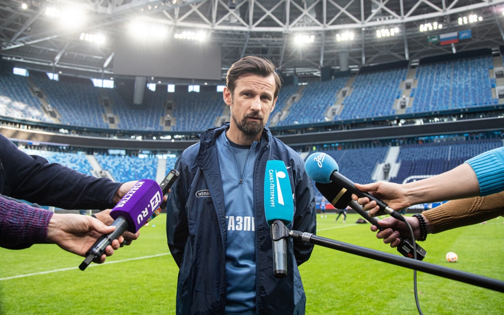 Пресс-брифинг Сергея Семака перед матчем с «Химками»