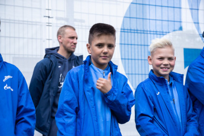 Игроки команды «Газпром»-Академии 2013 г.р. на тренировке «Зенита»