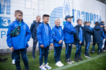 Игроки команды «Газпром»-Академии 2013 г.р. на тренировке «Зенита»