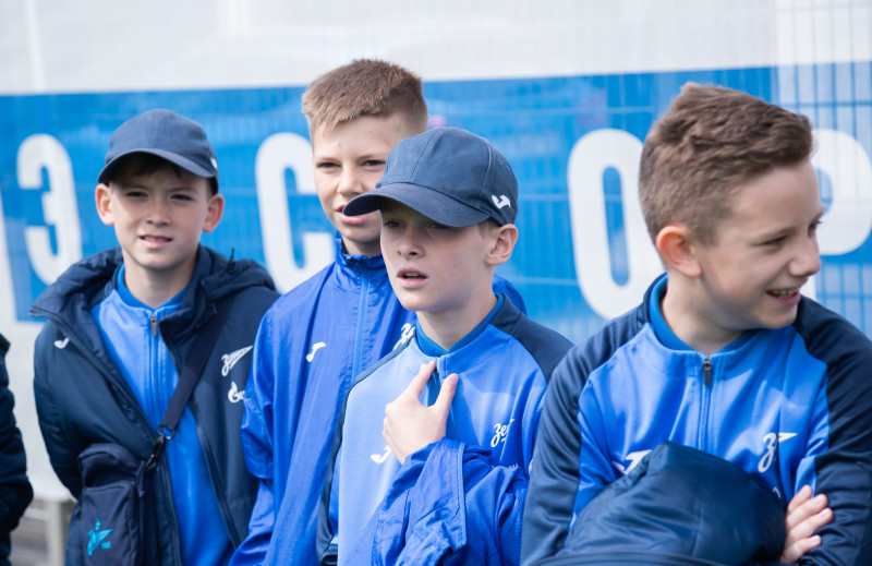 Игроки команды «Газпром»-Академии 2013 г.р. на тренировке «Зенита»