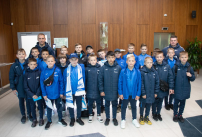 Игроки команды «Газпром»-Академии 2013 г.р. на тренировке «Зенита»