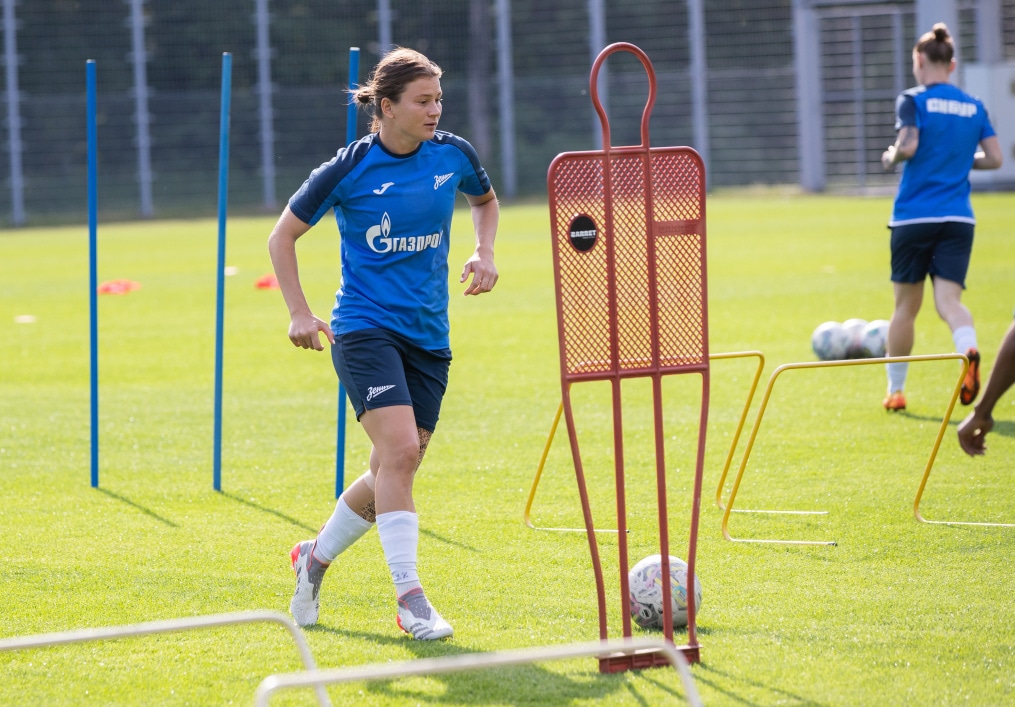 Тренировка женской команды «Зенит» перед матчем c «Рубином»