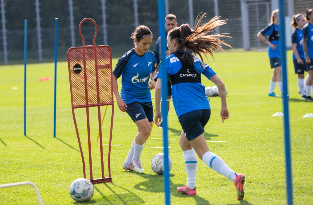 Тренировка женской команды «Зенит» перед матчем c «Рубином»