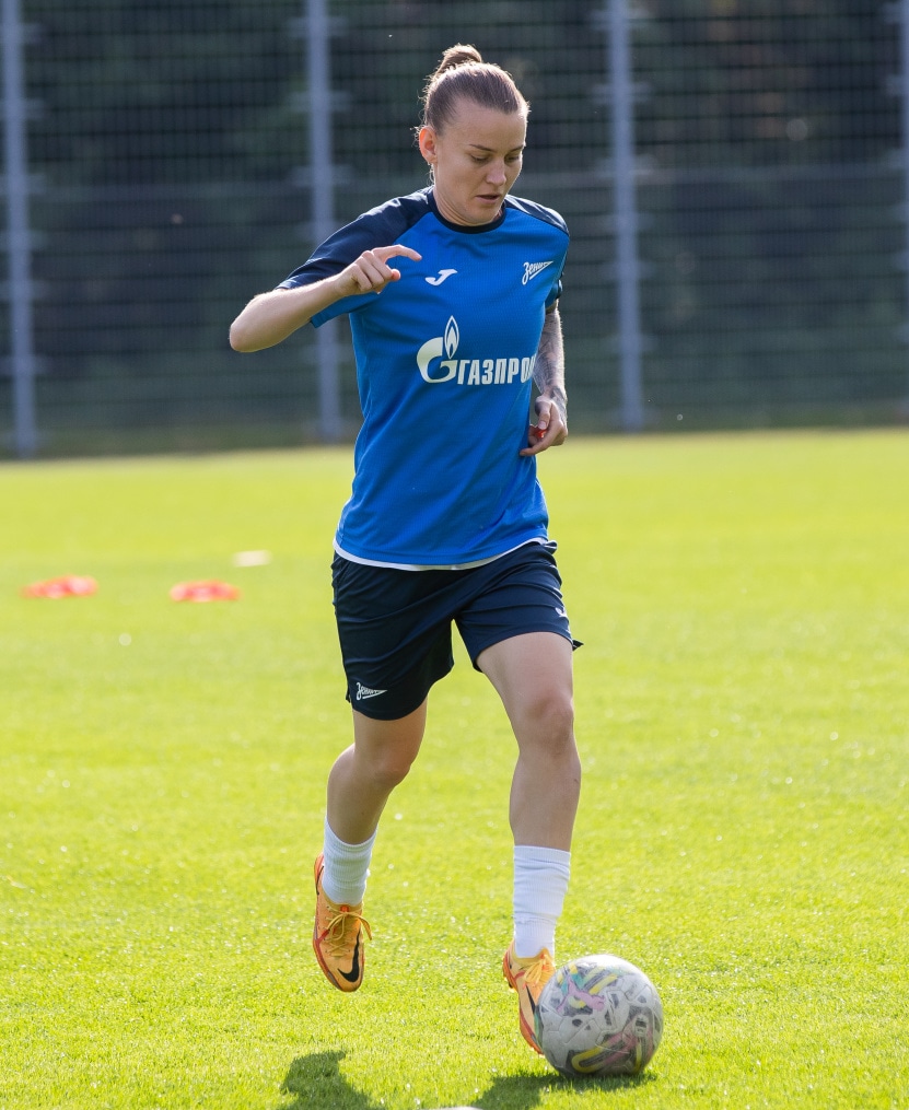 Тренировка женской команды «Зенит» перед матчем c «Рубином»