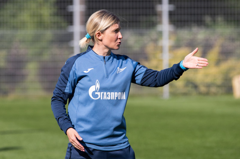 Тренировка женской команды «Зенит» перед матчем c «Рубином»