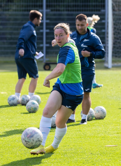 Тренировка женской команды «Зенит» перед матчем c «Рубином»