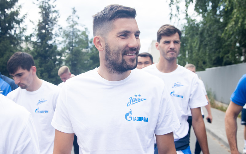 Прогулка команды перед матчем «Зенит» — ЦСКА