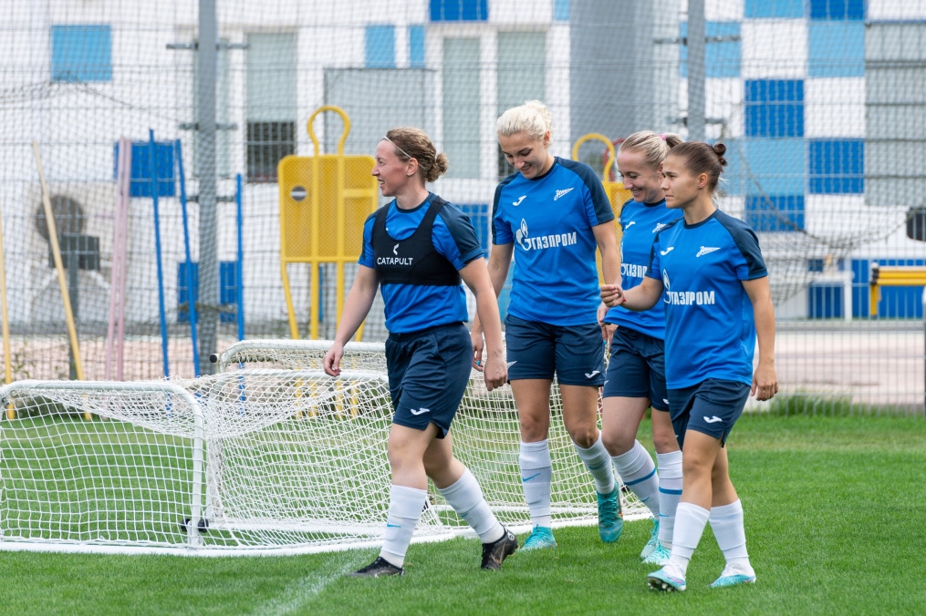 Тренировка женской команды «Зенит» перед матчем с «Динамо»