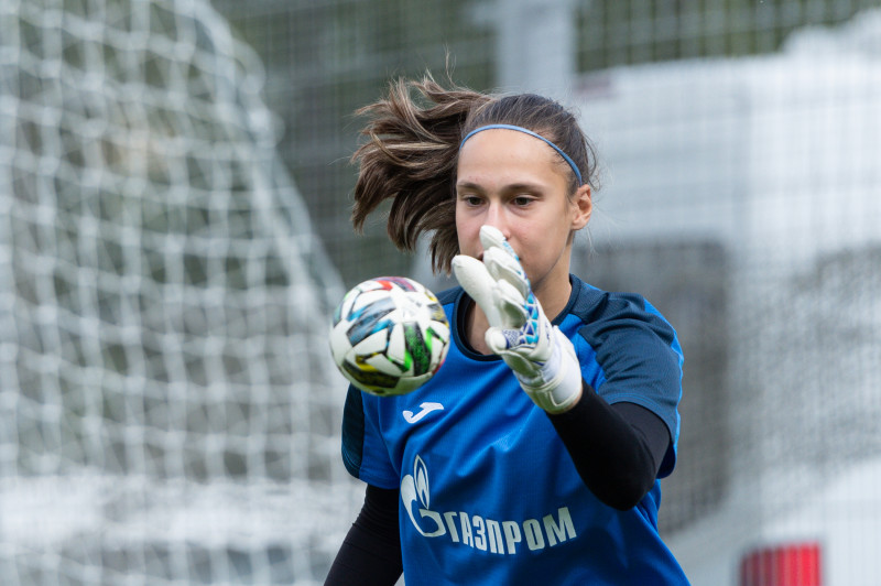 Тренировка женской команды «Зенит» перед матчем с «Динамо»