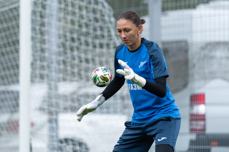 Тренировка женской команды «Зенит» перед матчем с «Динамо»