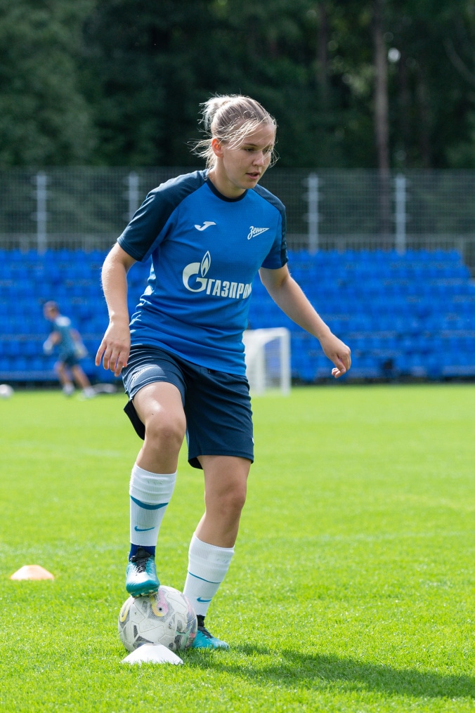 Тренировка женской команды «Зенит» перед матчем с «Динамо»