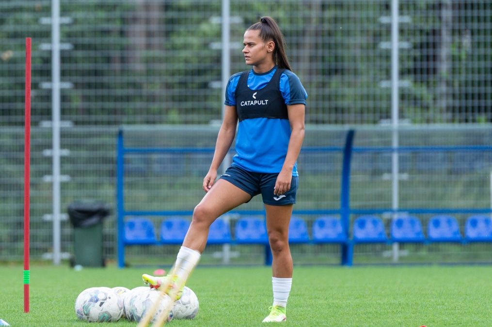 Тренировка женской команды «Зенит» перед матчем с «Динамо»