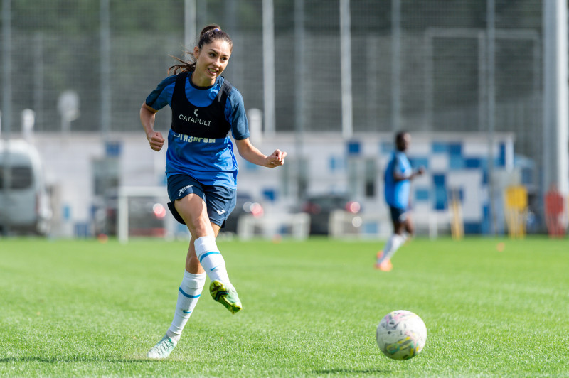 Тренировка женской команды «Зенит» перед матчем с «Динамо»