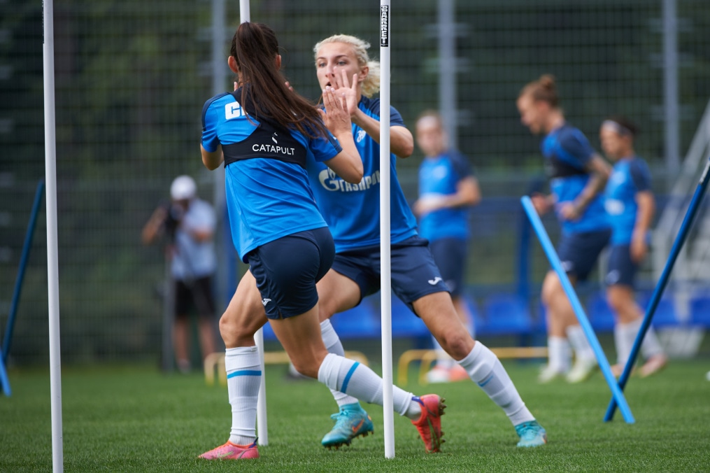 Тренировка женской команды «Зенит» перед матчем с «Динамо»