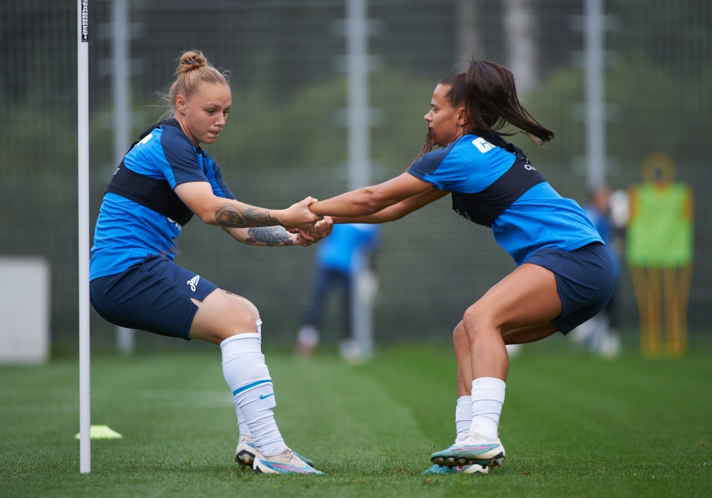 Тренировка женской команды «Зенит» перед матчем с «Динамо»