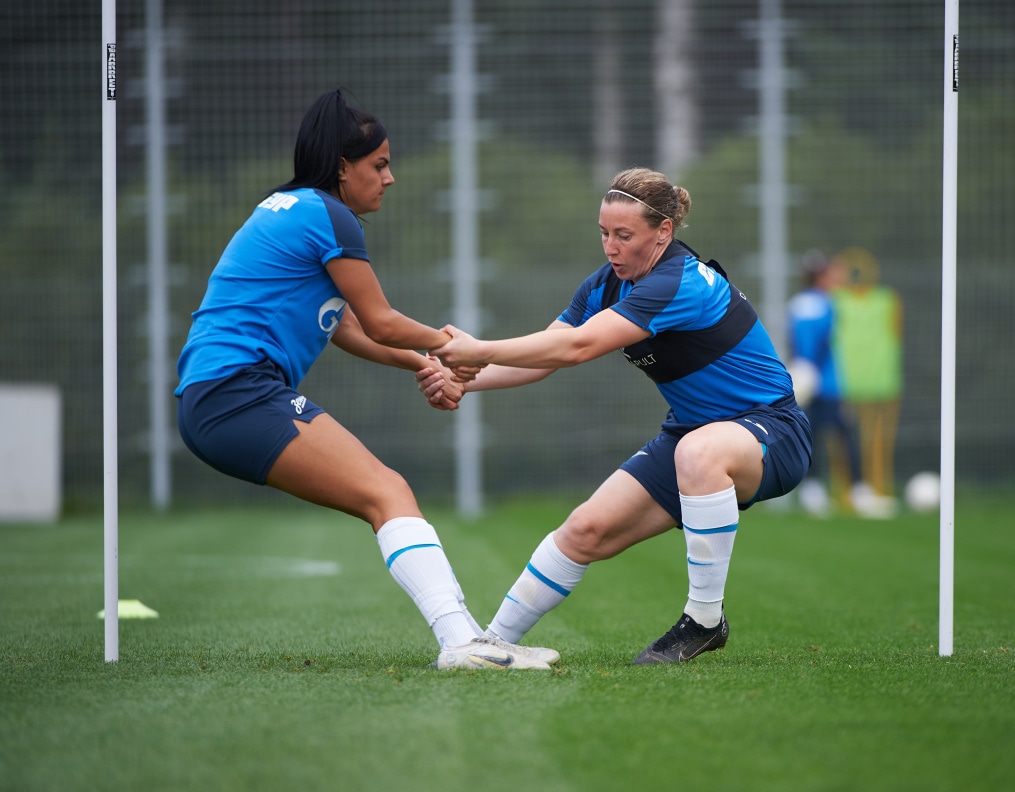 Тренировка женской команды «Зенит» перед матчем с «Динамо»