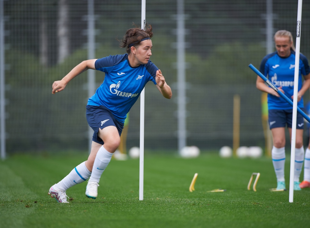 Тренировка женской команды «Зенит» перед матчем с «Динамо»