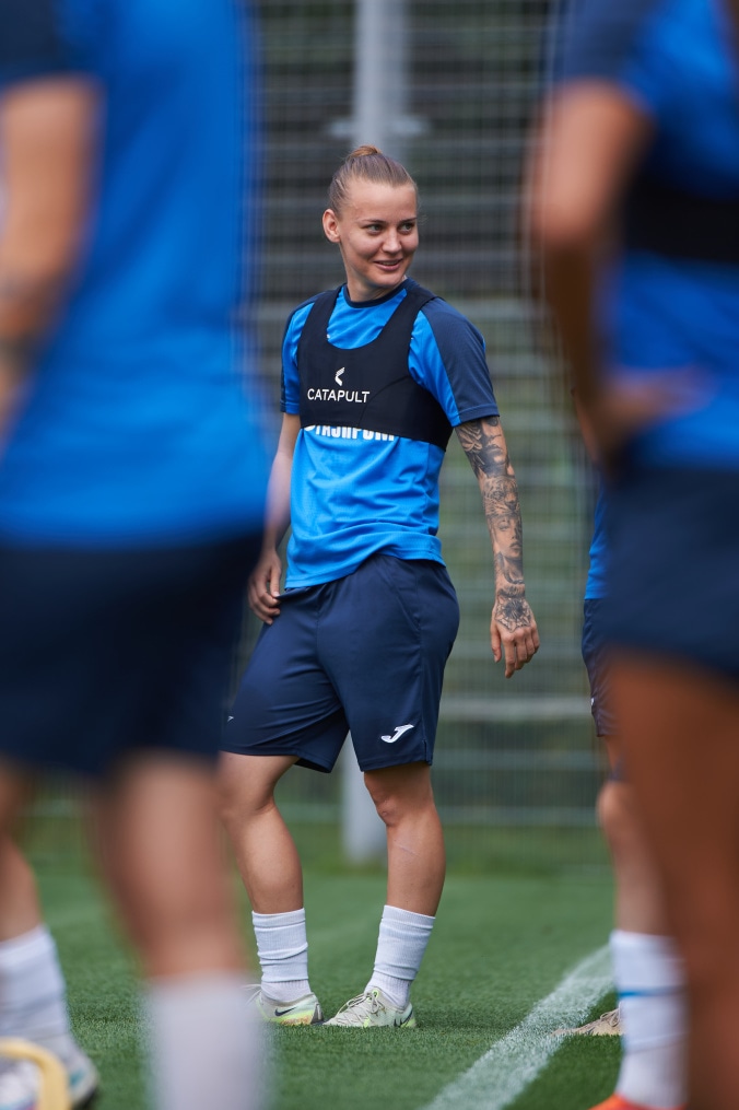 Тренировка женской команды «Зенит» перед матчем с «Динамо»