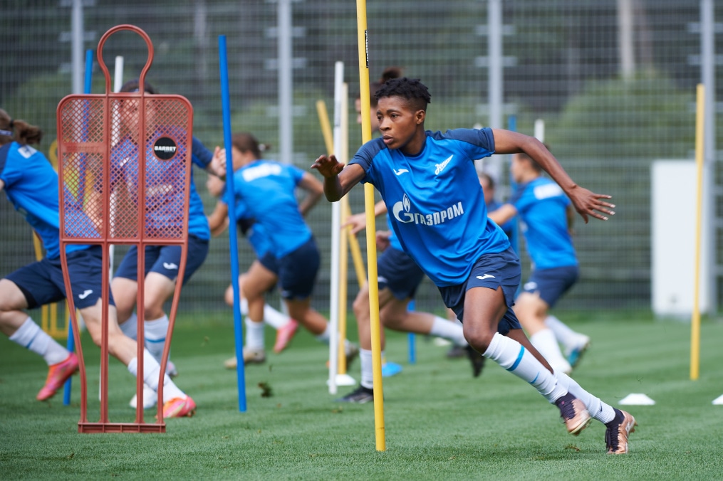 Тренировка женской команды «Зенит» перед матчем с «Динамо»