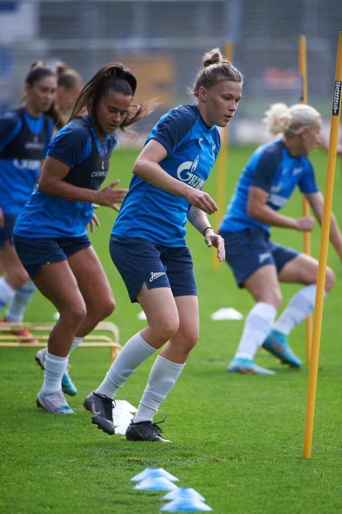 Тренировка женской команды «Зенит» перед матчем с «Динамо»