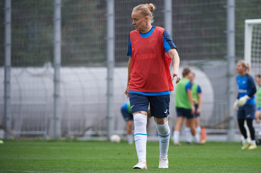 Тренировка женской команды «Зенит» перед матчем с «Динамо»