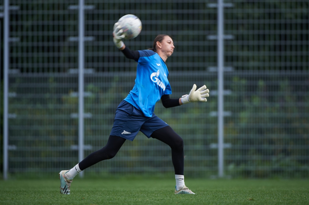 Тренировка женской команды «Зенит» перед матчем с «Динамо»