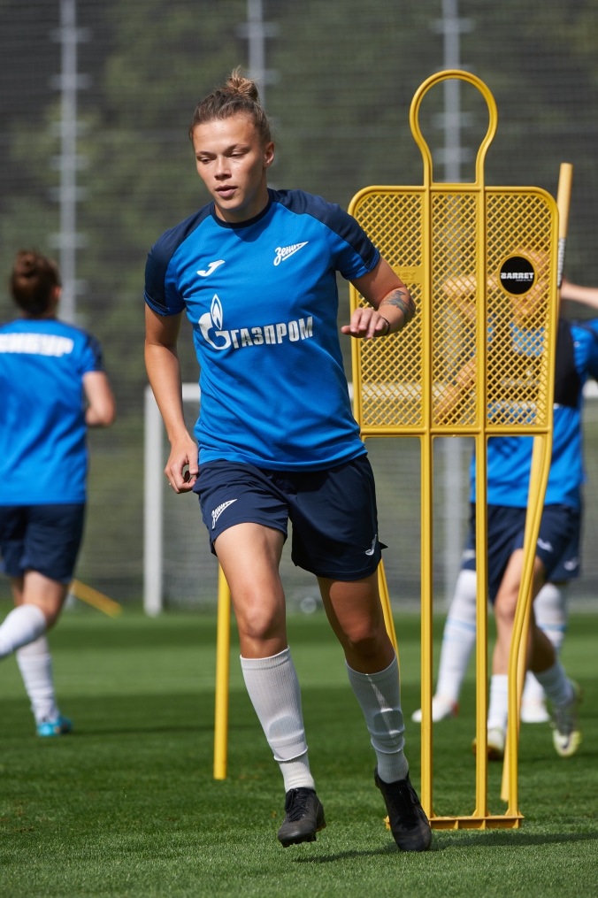 Тренировка женской команды «Зенит» перед матчем с «Динамо»