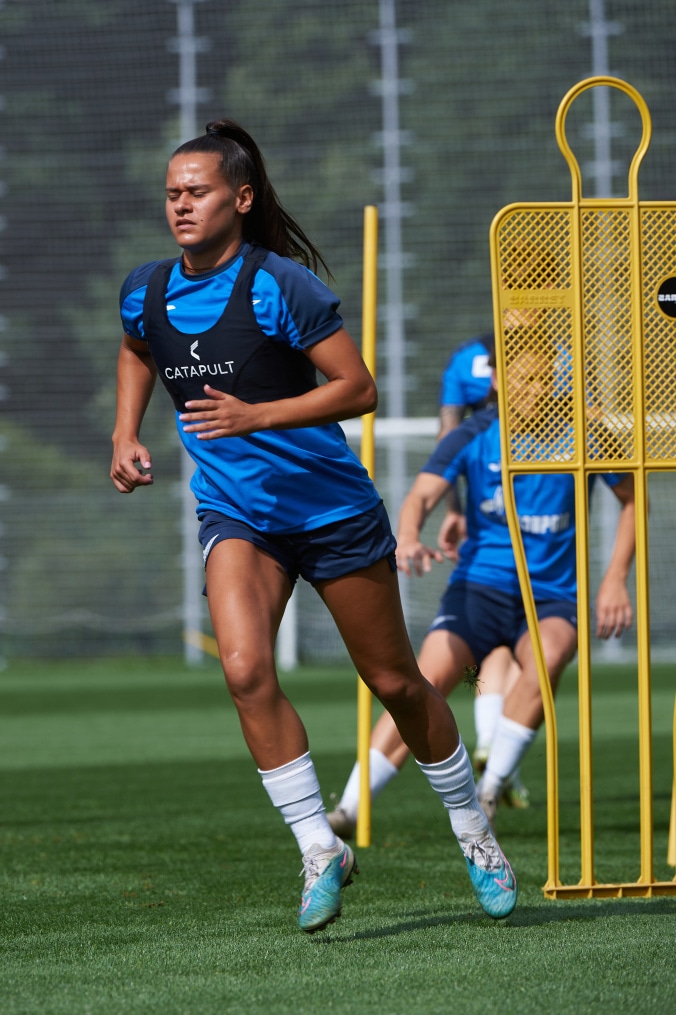 Тренировка женской команды «Зенит» перед матчем с «Динамо»