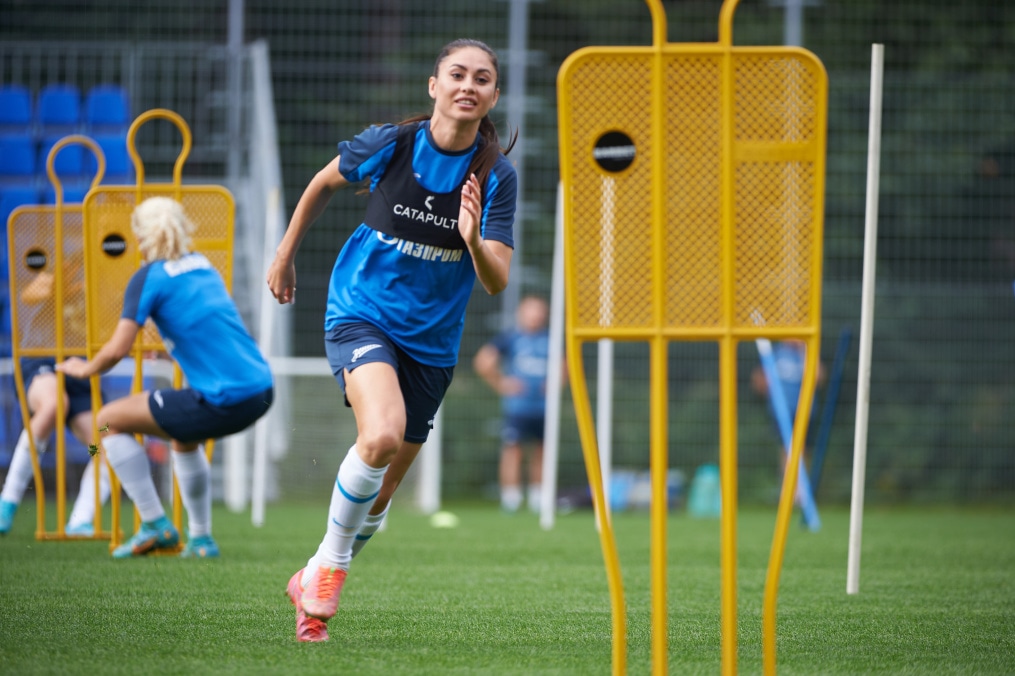 Тренировка женской команды «Зенит» перед матчем с «Динамо»