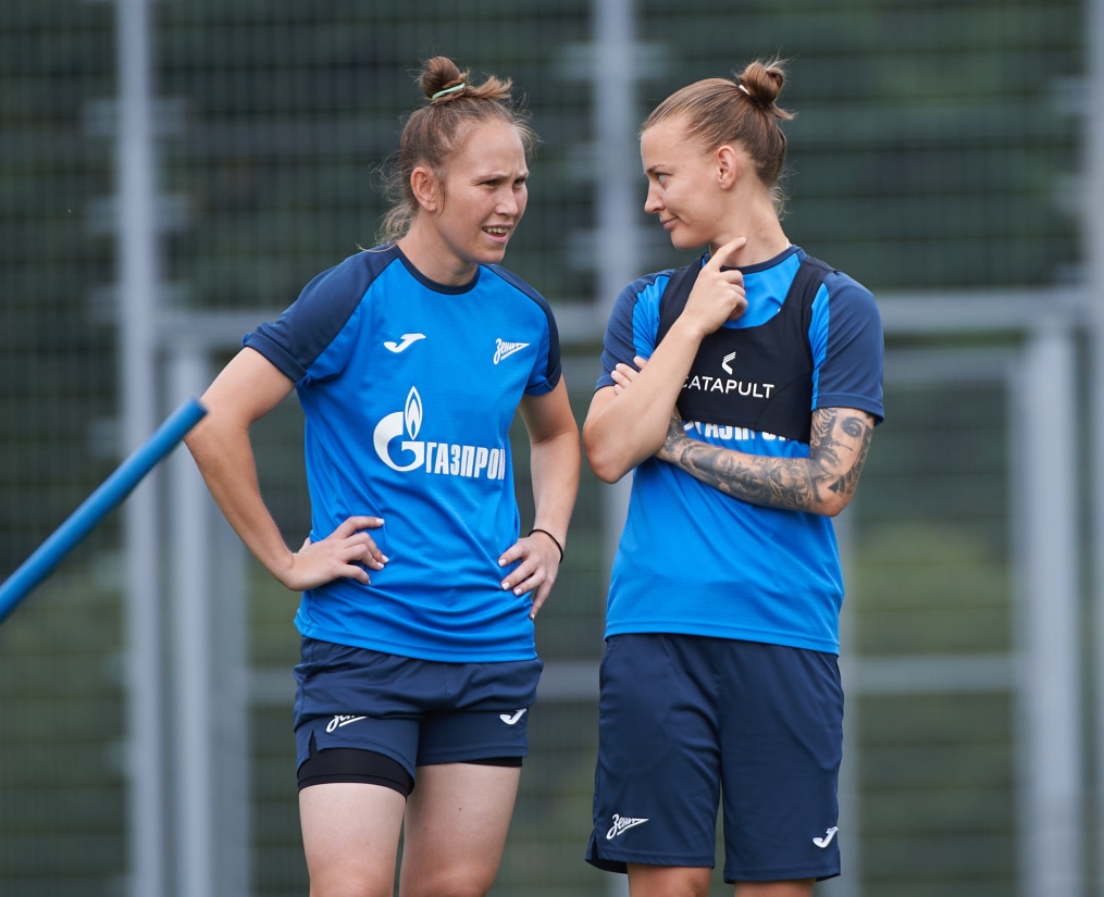 Тренировка женской команды «Зенит» перед матчем с «Динамо»
