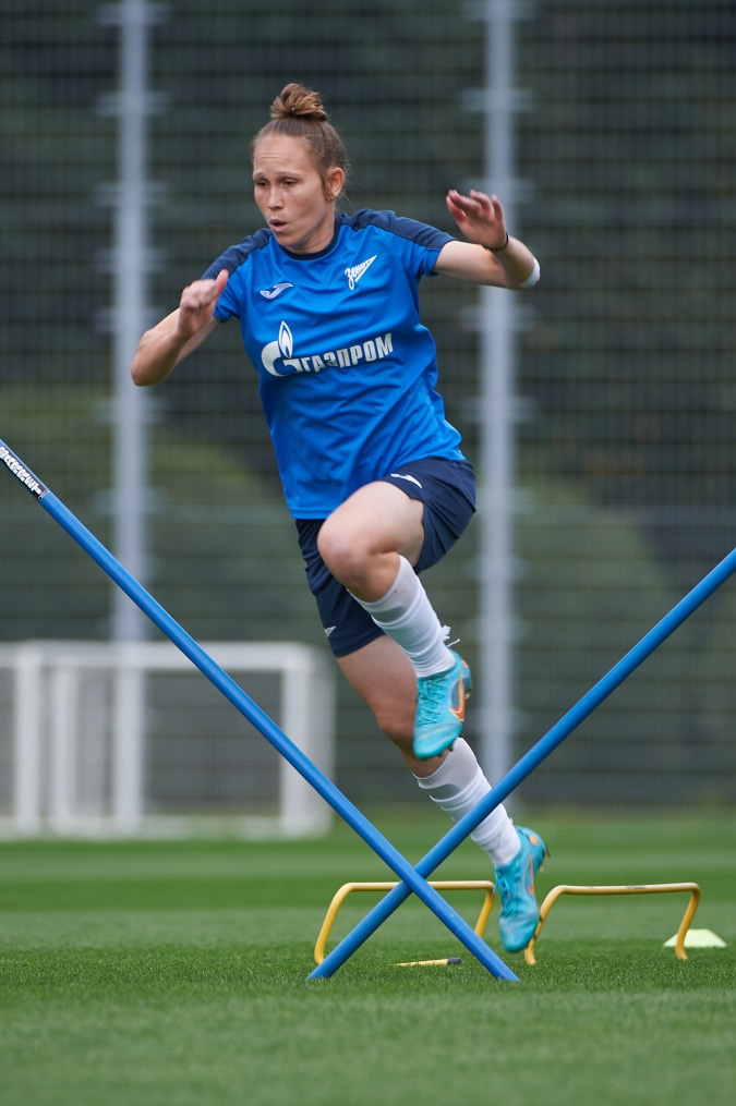 Тренировка женской команды «Зенит» перед матчем с «Динамо»