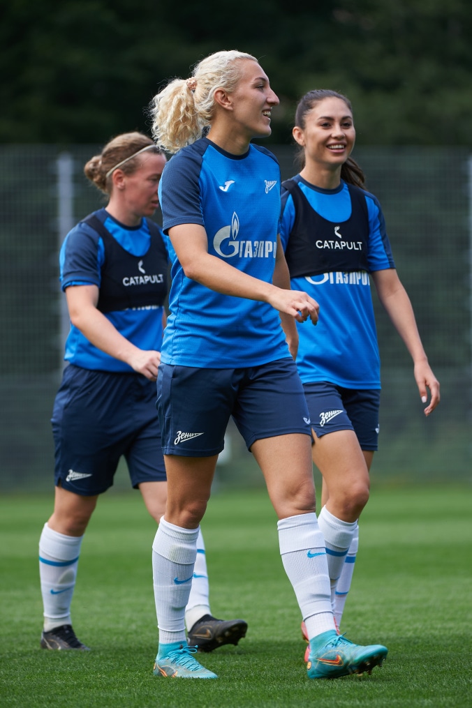 Тренировка женской команды «Зенит» перед матчем с «Динамо»