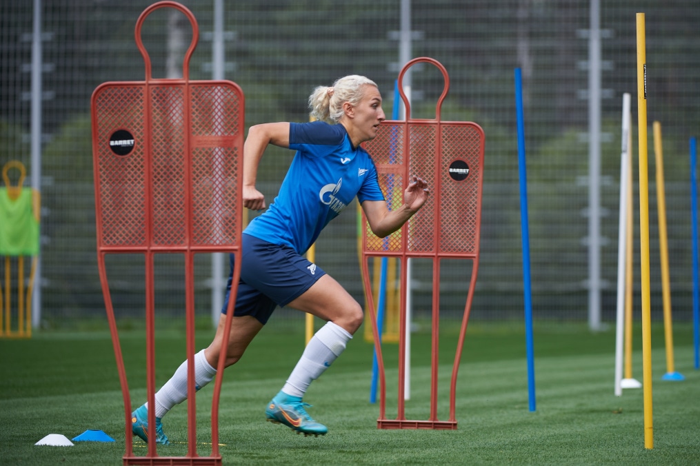 Тренировка женской команды «Зенит» перед матчем с «Динамо»