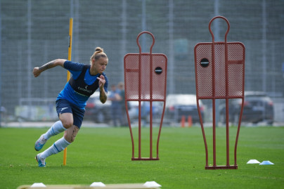 Тренировка женской команды «Зенит» перед матчем с «Динамо»