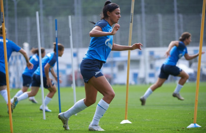 Тренировка женской команды «Зенит» перед матчем с «Динамо»