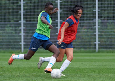 Тренировка женской команды «Зенит» перед матчем с «Динамо»