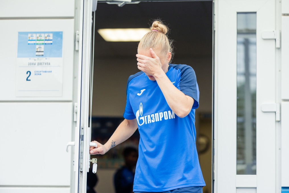 Тренировка женской команды «Зенит» перед матчем с ЖФК «Рязань-ВДВ»