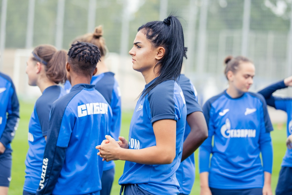 Тренировка женской команды «Зенит» перед матчем с ЖФК «Рязань-ВДВ»