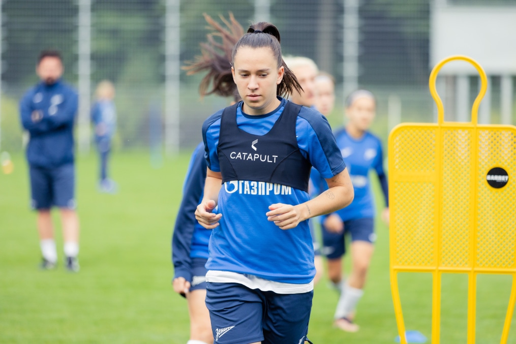 Тренировка женской команды «Зенит» перед матчем с ЖФК «Рязань-ВДВ»