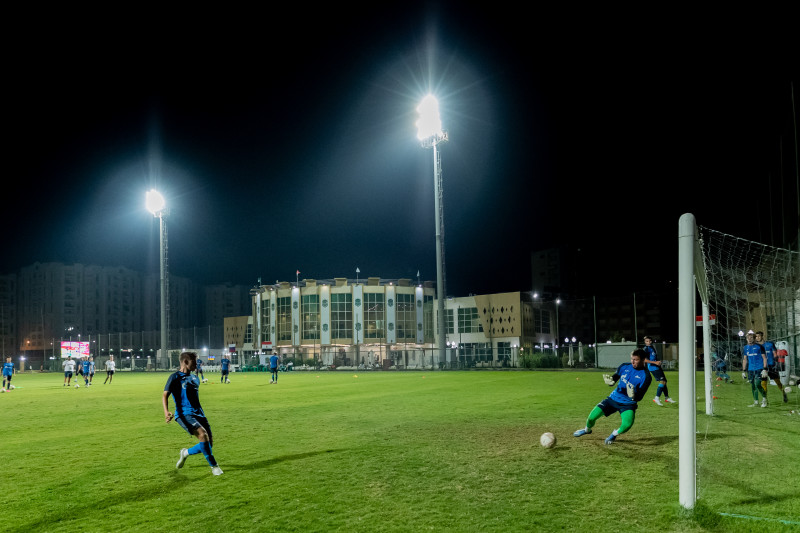 Тренировка молодежной команды «Зенит» перед матчем с ФК «Аль-Иттихад»