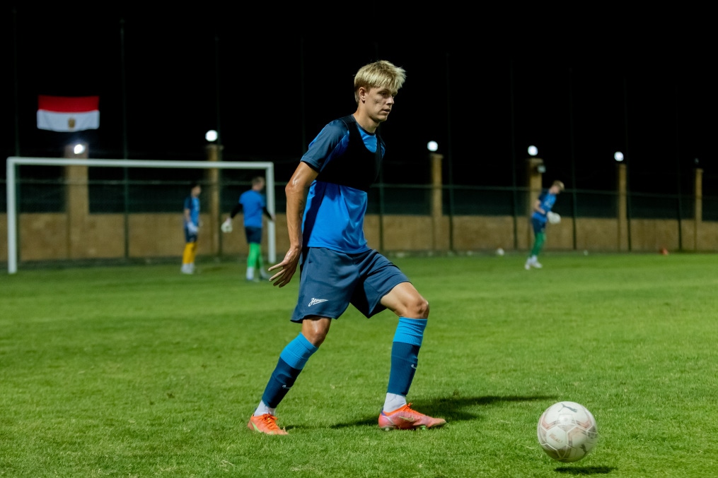 Тренировка молодежной команды «Зенит» перед матчем с ФК «Аль-Иттихад»