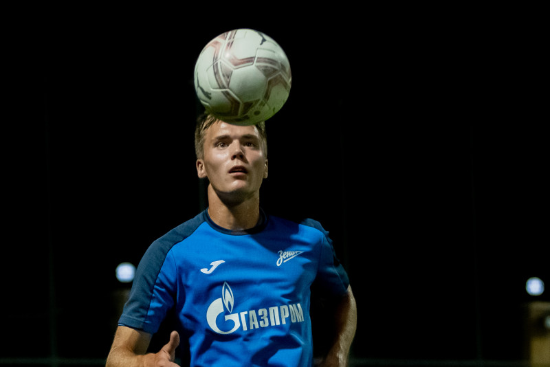 Тренировка молодежной команды «Зенит» перед матчем с ФК «Аль-Иттихад»