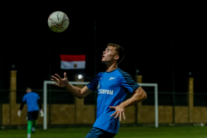 Тренировка молодежной команды «Зенит» перед матчем с ФК «Аль-Иттихад»