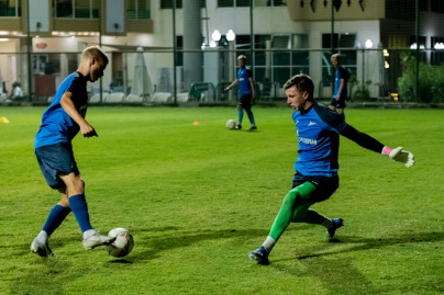 Тренировка молодежной команды «Зенит» перед матчем с ФК «Аль-Иттихад»