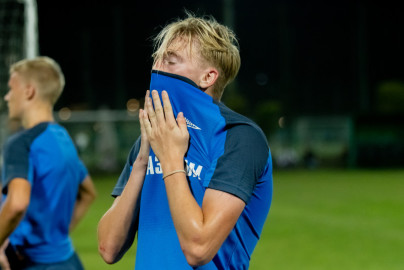 Тренировка молодежной команды «Зенит» перед матчем с ФК «Аль-Иттихад»