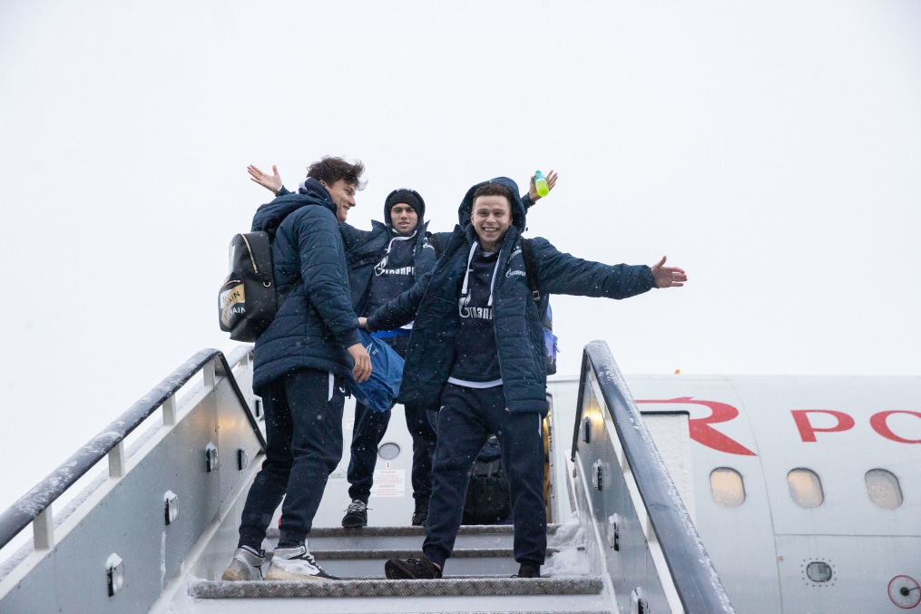 Вылет «Зенита» на матч с «Динамо»