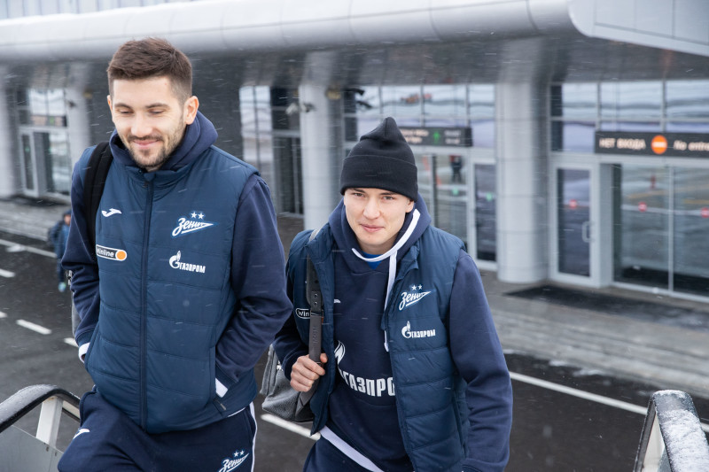 Вылет «Зенита» на матч с «Динамо»